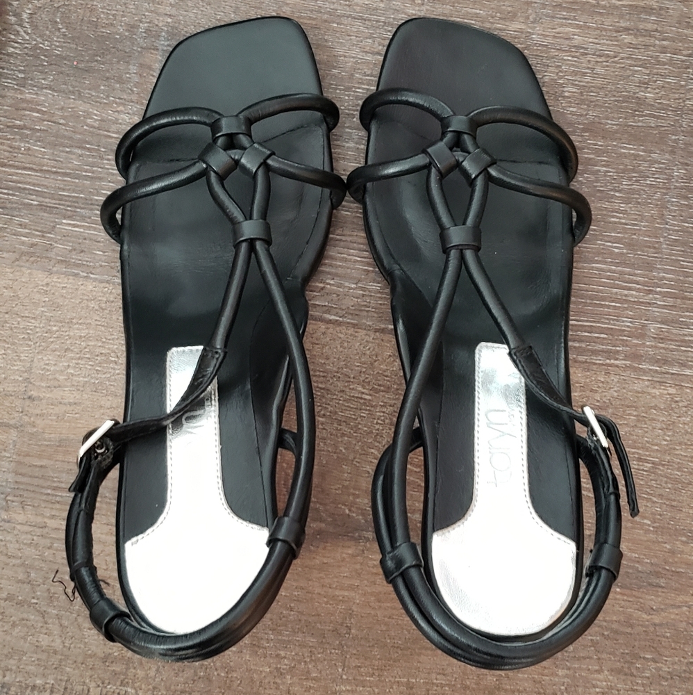 Taryn Rose black strappy heels